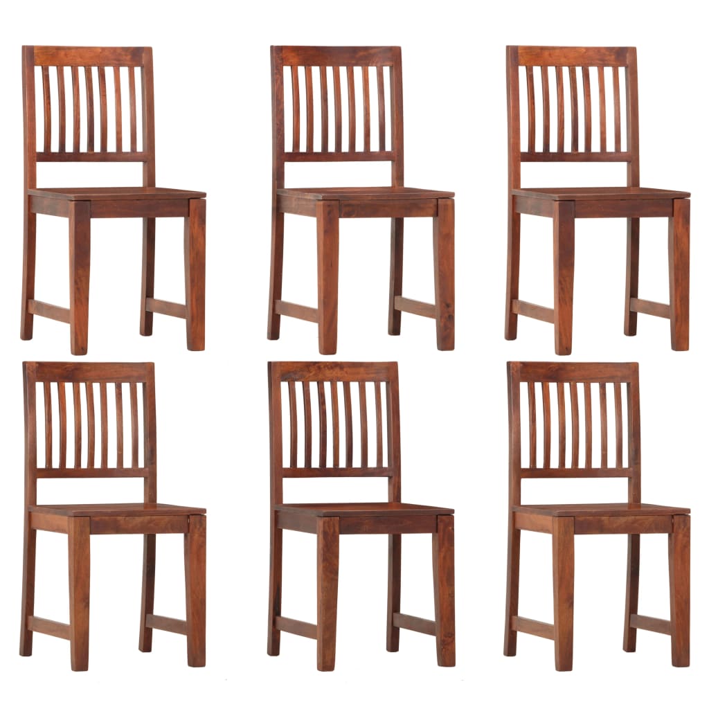 Dining Chairs 6 pcs Solid Mango Wood- Kitchen & Dining Room Chairs - HomeShopIreland - Home Shop Ireland - Kitchen & Dining Room Chairs - Dining Chairs 6 pcs Solid Mango Wood