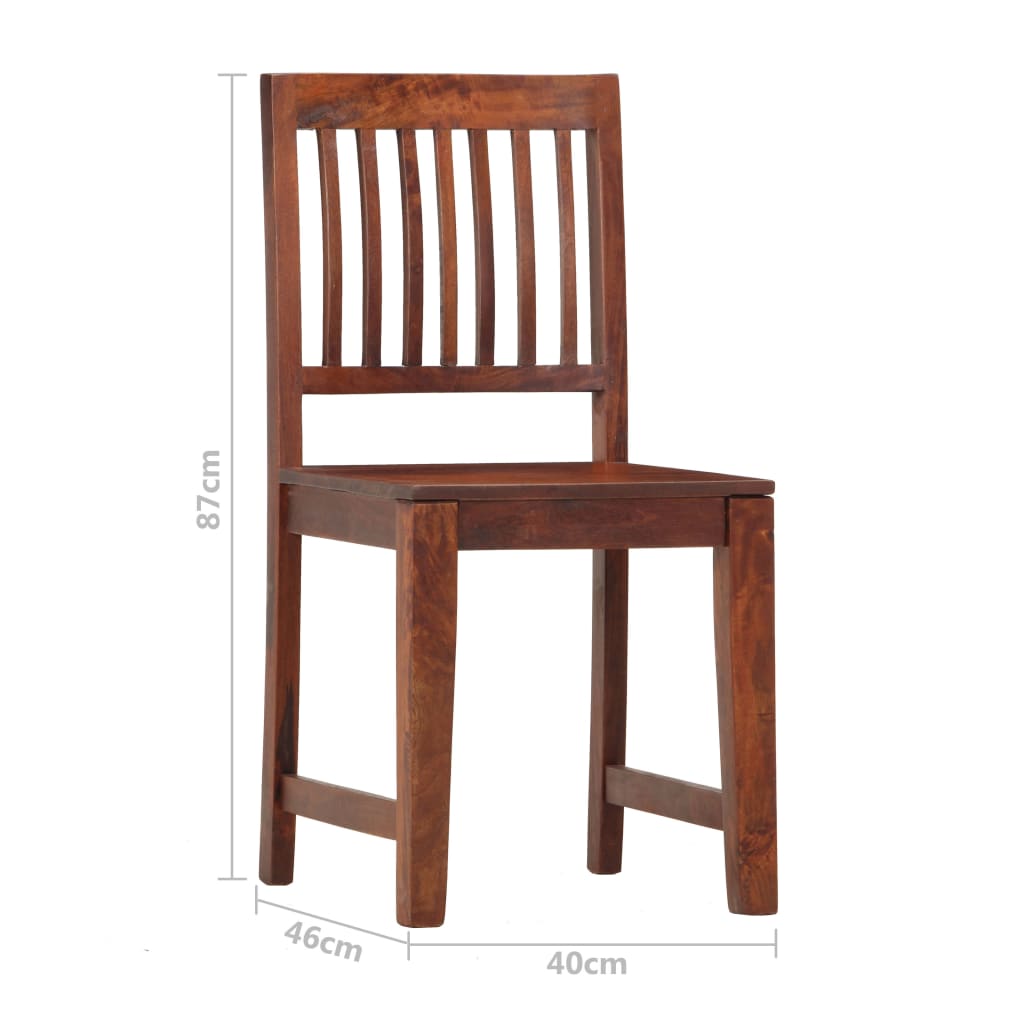 Dining Chairs 6 pcs Solid Mango Wood- Kitchen & Dining Room Chairs - HomeShopIreland - Home Shop Ireland - Kitchen & Dining Room Chairs - Dining Chairs 6 pcs Solid Mango Wood