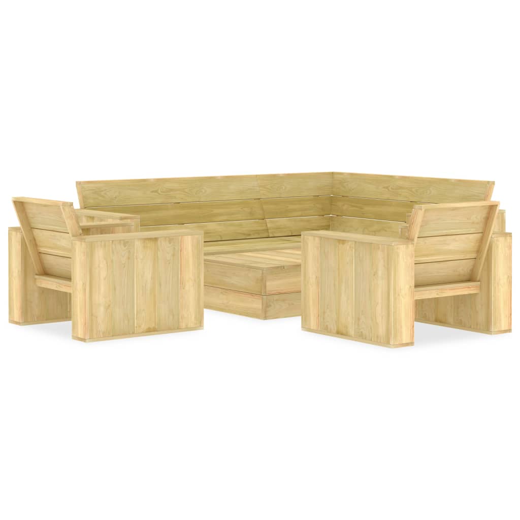 4 Piece Garden Lounge Set Impregnated Pinewood- Outdoor Furniture Sets - HomeShopIreland - Home Shop Ireland - Outdoor Furniture Sets - 4 Piece Garden Lounge Set Impregnated Pinewood