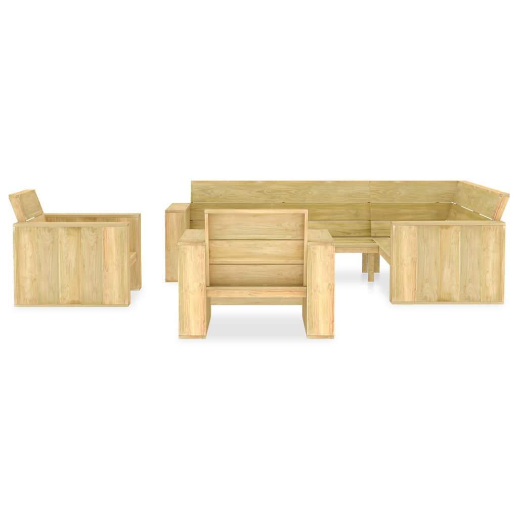 4 Piece Garden Lounge Set Impregnated Pinewood- Outdoor Furniture Sets - HomeShopIreland - Home Shop Ireland - Outdoor Furniture Sets - 4 Piece Garden Lounge Set Impregnated Pinewood