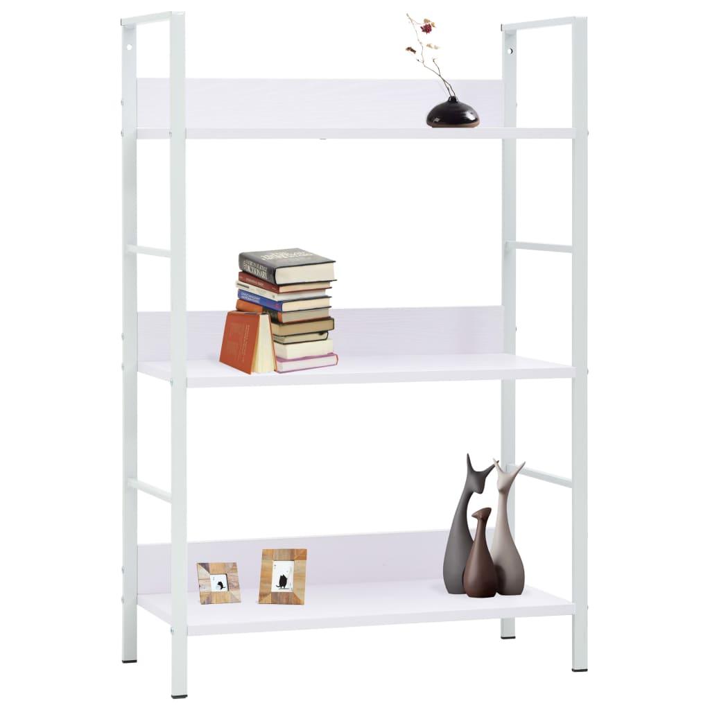 3-Layer Book Shelf White 60x27.6x90.5 cm Chipboard- Bookcases & Standing Shelves - HomeShopIreland - Home Shop Ireland - Bookcases & Standing Shelves - 3-Layer Book Shelf White 60x27.6x90.5 cm Chipboard