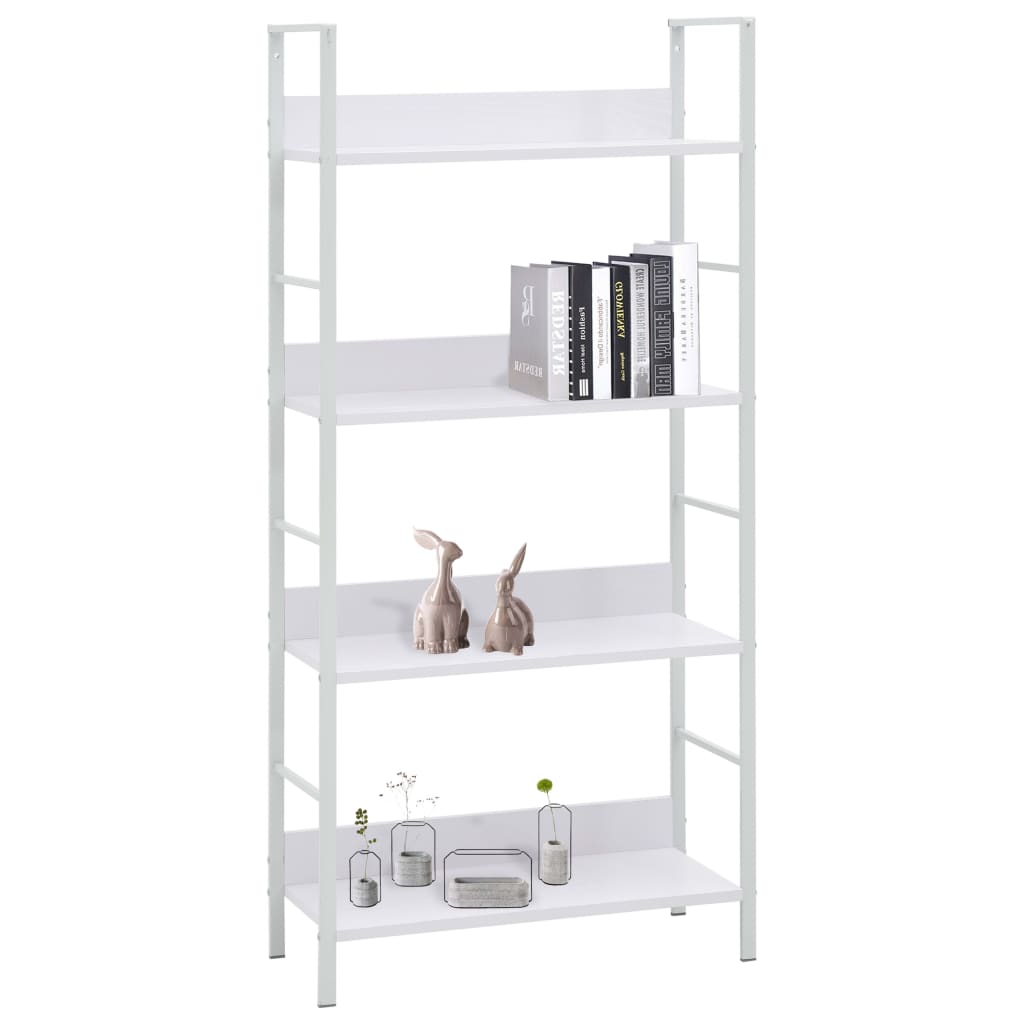 4-Layer Book Shelf White 60x27.6x124.5 cm Chipboard- Bookcases & Standing Shelves - HomeShopIreland - Home Shop Ireland - Bookcases & Standing Shelves - 4-Layer Book Shelf White 60x27.6x124.5 cm Chipboard