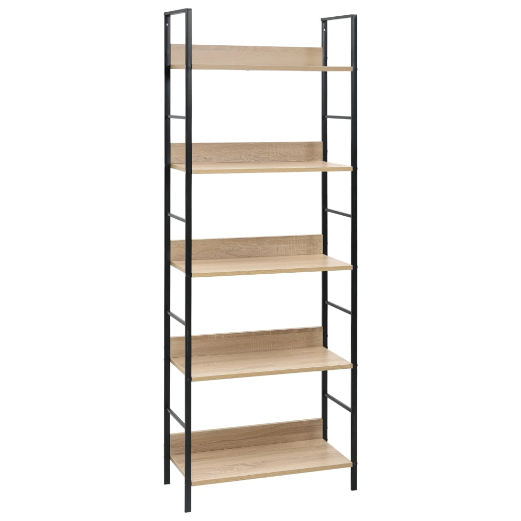 5-Layer Book Shelf Oak 60x27.6x158.5 cm Chipboard- Bookcases & Standing Shelves - HomeShopIreland - Home Shop Ireland - Bookcases & Standing Shelves - 5-Layer Book Shelf Oak 60x27.6x158.5 cm Chipboard