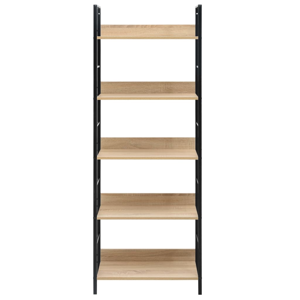 5-Layer Book Shelf Oak 60x27.6x158.5 cm Chipboard- Bookcases & Standing Shelves - HomeShopIreland - Home Shop Ireland - Bookcases & Standing Shelves - 5-Layer Book Shelf Oak 60x27.6x158.5 cm Chipboard