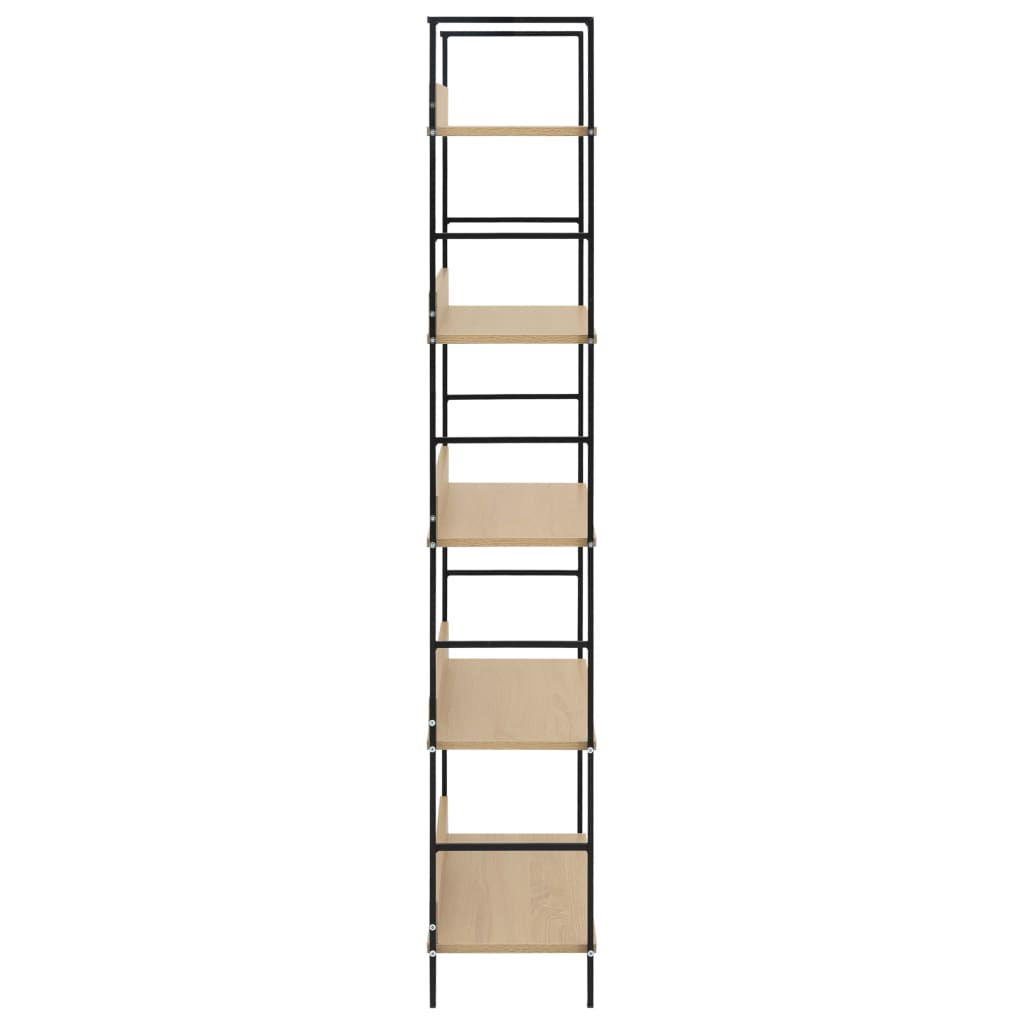 5-Layer Book Shelf Oak 60x27.6x158.5 cm Chipboard- Bookcases & Standing Shelves - HomeShopIreland - Home Shop Ireland - Bookcases & Standing Shelves - 5-Layer Book Shelf Oak 60x27.6x158.5 cm Chipboard
