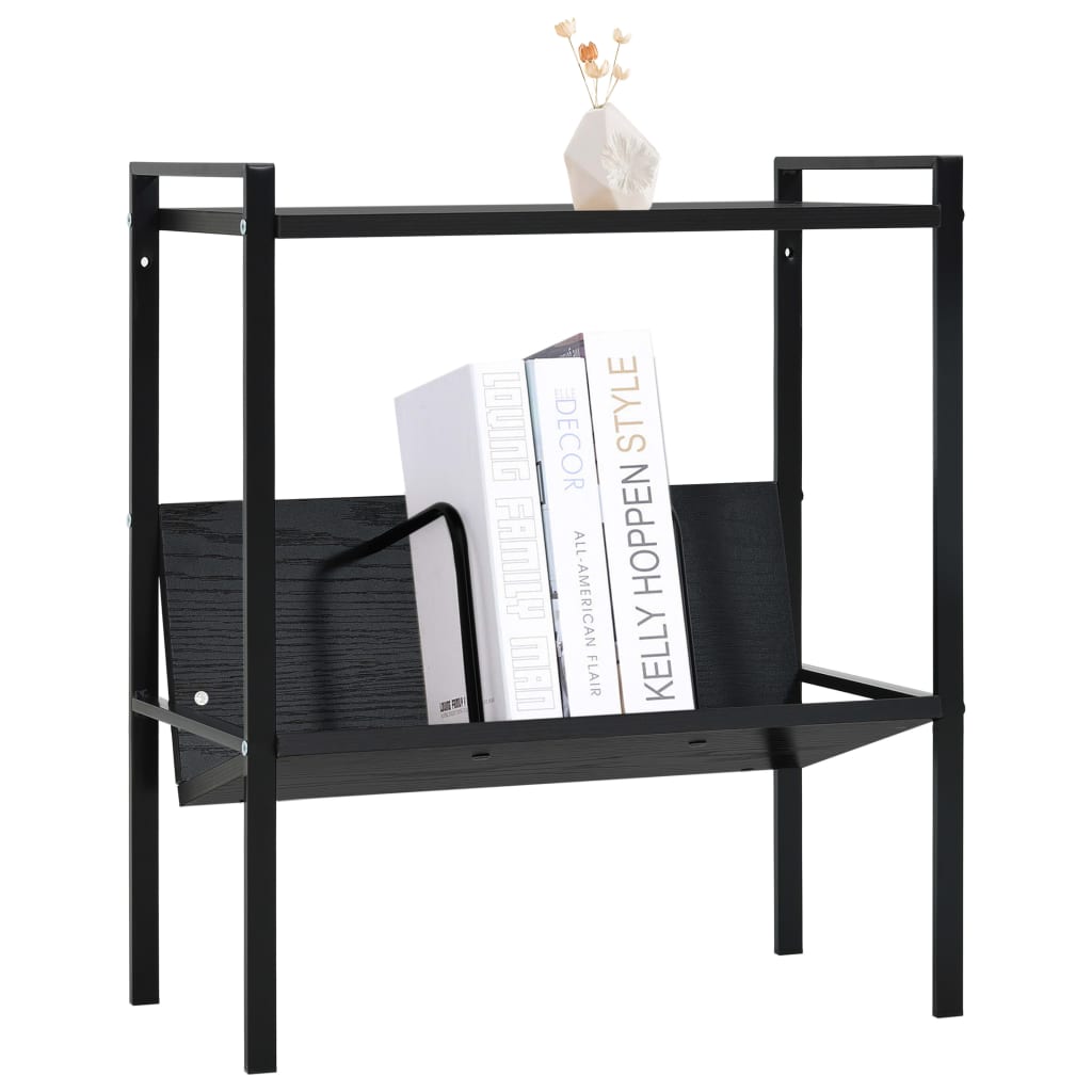 2-Layer Book Shelf Black 52x28x59 cm Chipboard- Bookcases & Standing Shelves - HomeShopIreland - Home Shop Ireland - Bookcases & Standing Shelves - 2-Layer Book Shelf Black 52x28x59 cm Chipboard