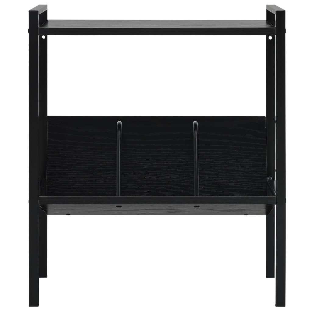 2-Layer Book Shelf Black 52x28x59 cm Chipboard- Bookcases & Standing Shelves - HomeShopIreland - Home Shop Ireland - Bookcases & Standing Shelves - 2-Layer Book Shelf Black 52x28x59 cm Chipboard