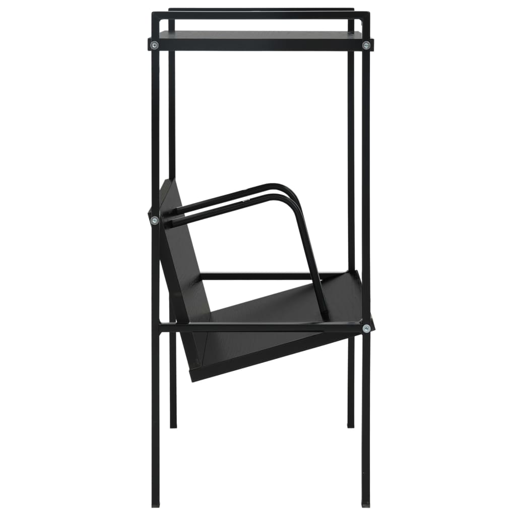 2-Layer Book Shelf Black 52x28x59 cm Chipboard- Bookcases & Standing Shelves - HomeShopIreland - Home Shop Ireland - Bookcases & Standing Shelves - 2-Layer Book Shelf Black 52x28x59 cm Chipboard