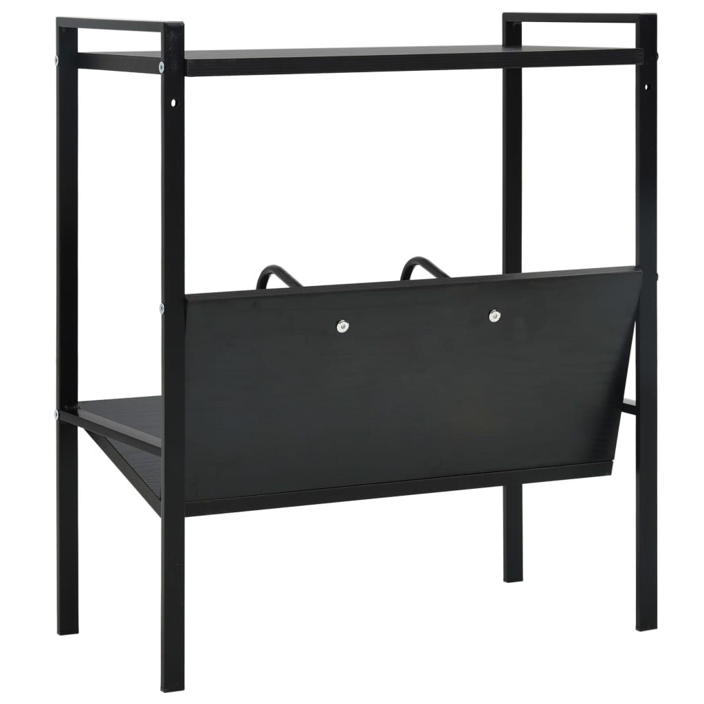 2-Layer Book Shelf Black 52x28x59 cm Chipboard- Bookcases & Standing Shelves - HomeShopIreland - Home Shop Ireland - Bookcases & Standing Shelves - 2-Layer Book Shelf Black 52x28x59 cm Chipboard