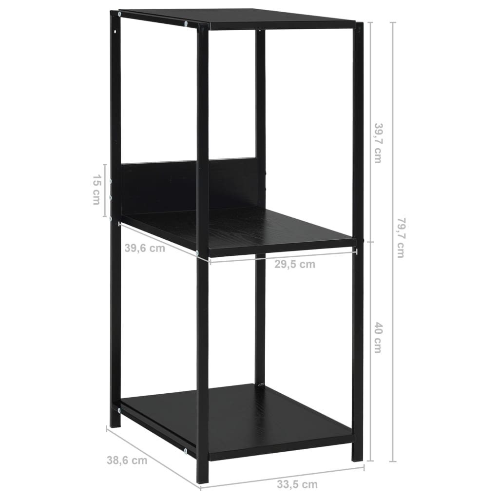 Small Straight Book Shelf Black 33.5x39.6x79.7 cm Chipboard- Bookcases & Standing Shelves - HomeShopIreland - Home Shop Ireland - Bookcases & Standing Shelves - Small Straight Book Shelf Black 33.5x39.6x79.7 cm Chipboard