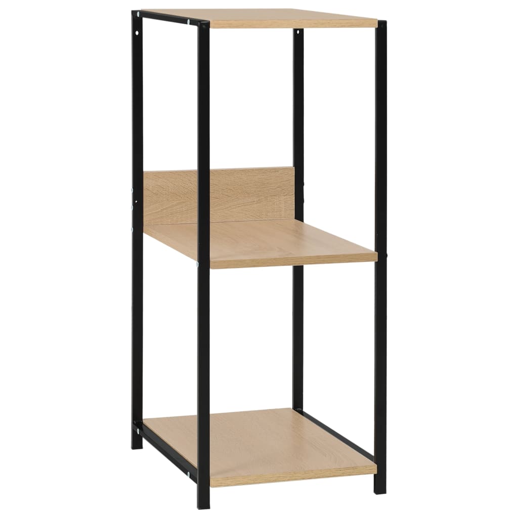 Small Straight Book Shelf Black and Oak 33.5x39.6x79.7 cm Chipboard- Bookcases & Standing Shelves - HomeShopIreland - Home Shop Ireland - Bookcases & Standing Shelves - Small Straight Book Shelf Black and Oak 33.5x39.6x79.7 cm Chipboard