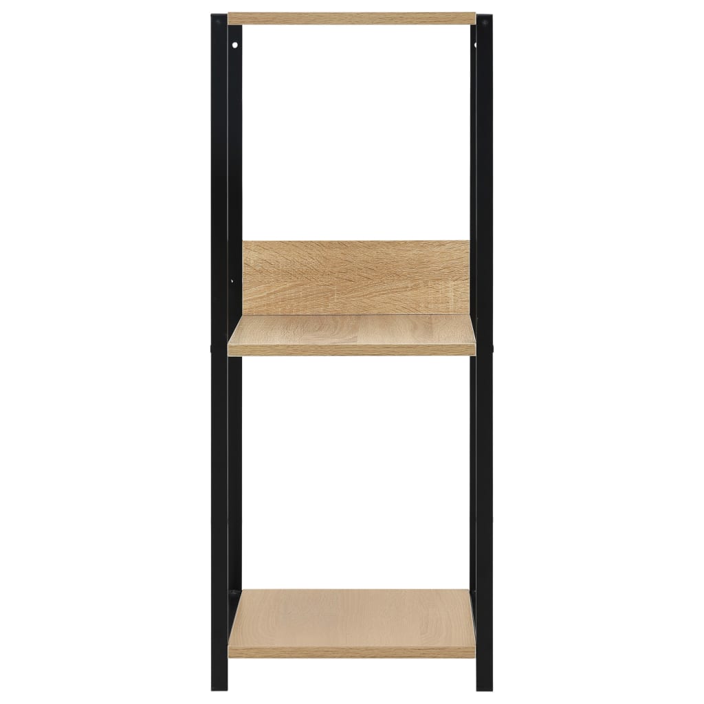 Small Straight Book Shelf Black and Oak 33.5x39.6x79.7 cm Chipboard- Bookcases & Standing Shelves - HomeShopIreland - Home Shop Ireland - Bookcases & Standing Shelves - Small Straight Book Shelf Black and Oak 33.5x39.6x79.7 cm Chipboard