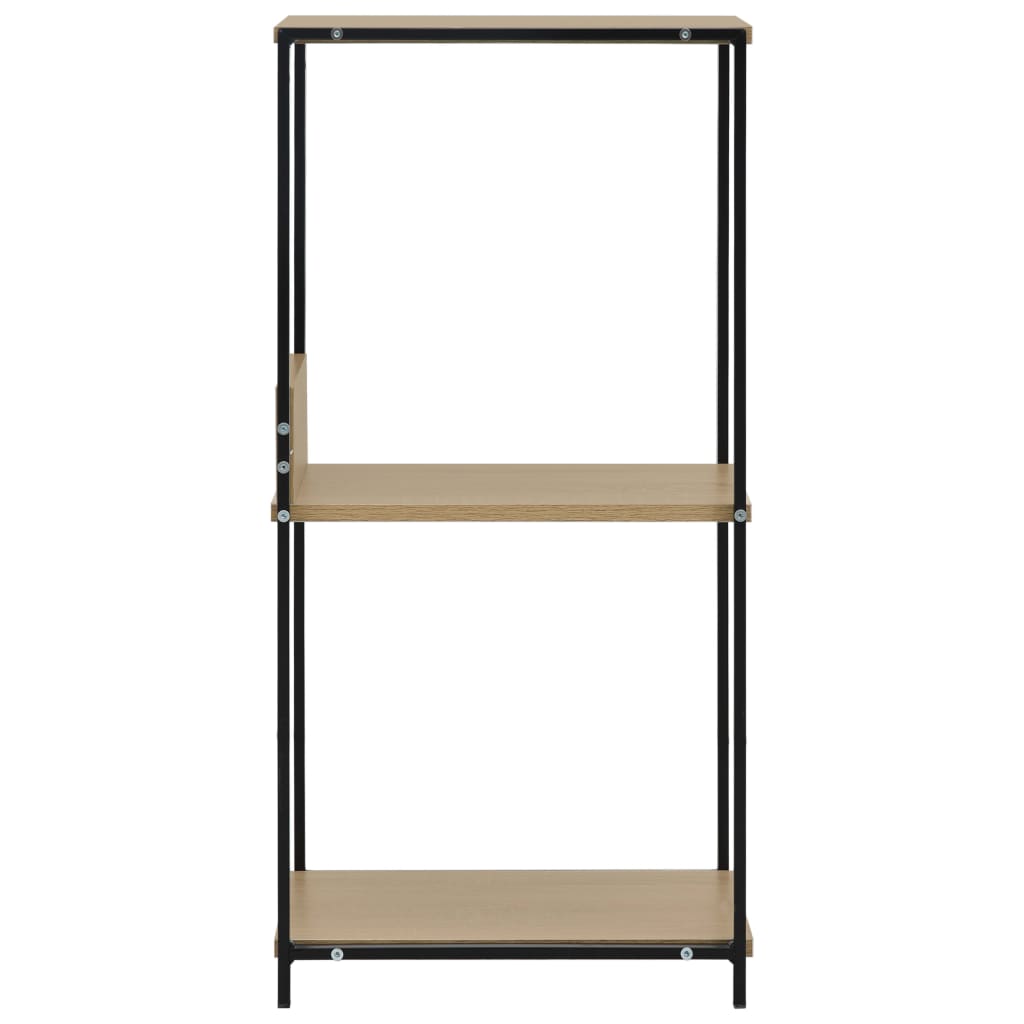 Small Straight Book Shelf Black and Oak 33.5x39.6x79.7 cm Chipboard- Bookcases & Standing Shelves - HomeShopIreland - Home Shop Ireland - Bookcases & Standing Shelves - Small Straight Book Shelf Black and Oak 33.5x39.6x79.7 cm Chipboard
