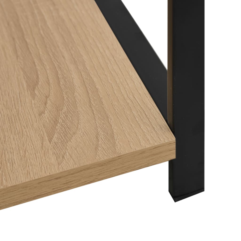 Small Straight Book Shelf Black and Oak 33.5x39.6x79.7 cm Chipboard- Bookcases & Standing Shelves - HomeShopIreland - Home Shop Ireland - Bookcases & Standing Shelves - Small Straight Book Shelf Black and Oak 33.5x39.6x79.7 cm Chipboard