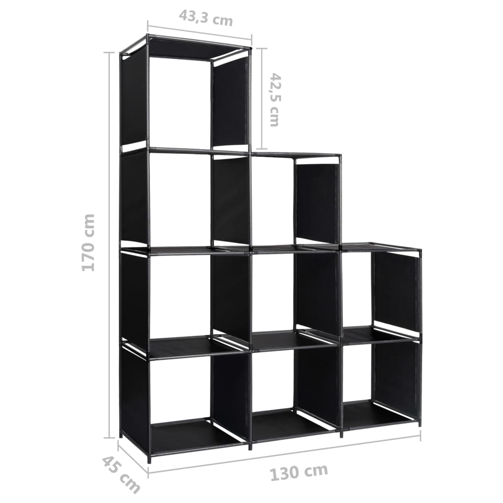 Display Staircase Shelf 130x45x170cm Fabric- Bookcases & Standing Shelves - HomeShopIreland - Home Shop Ireland - Bookcases & Standing Shelves - Display Staircase Shelf 130x45x170cm Fabric