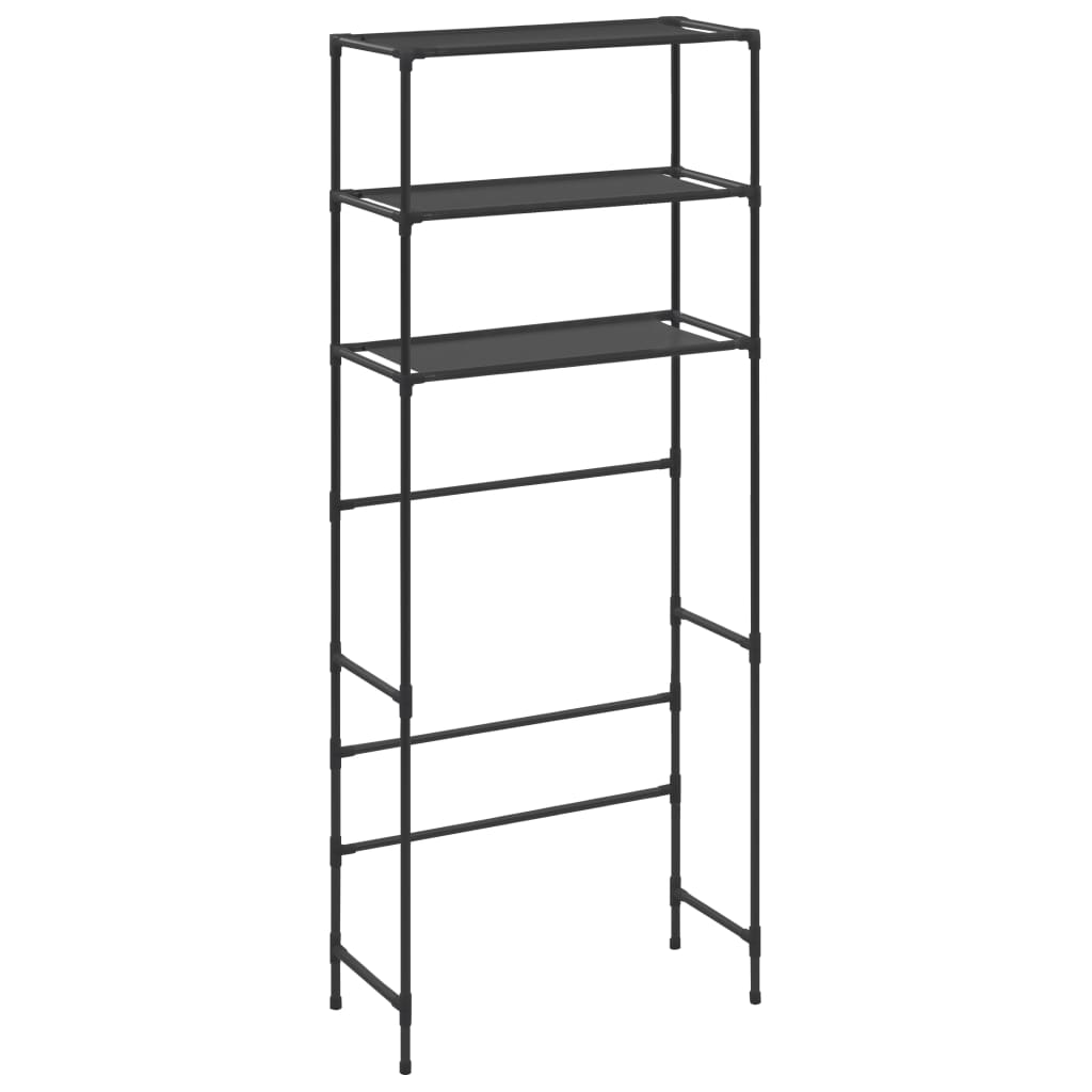 3-Tier Storage Rack over Laundry Machine Black 69x28x169 cm- Towel Racks & Holders - HomeShopIreland - Home Shop Ireland - Towel Racks & Holders - 3-Tier Storage Rack over Laundry Machine Black 69x28x169 cm