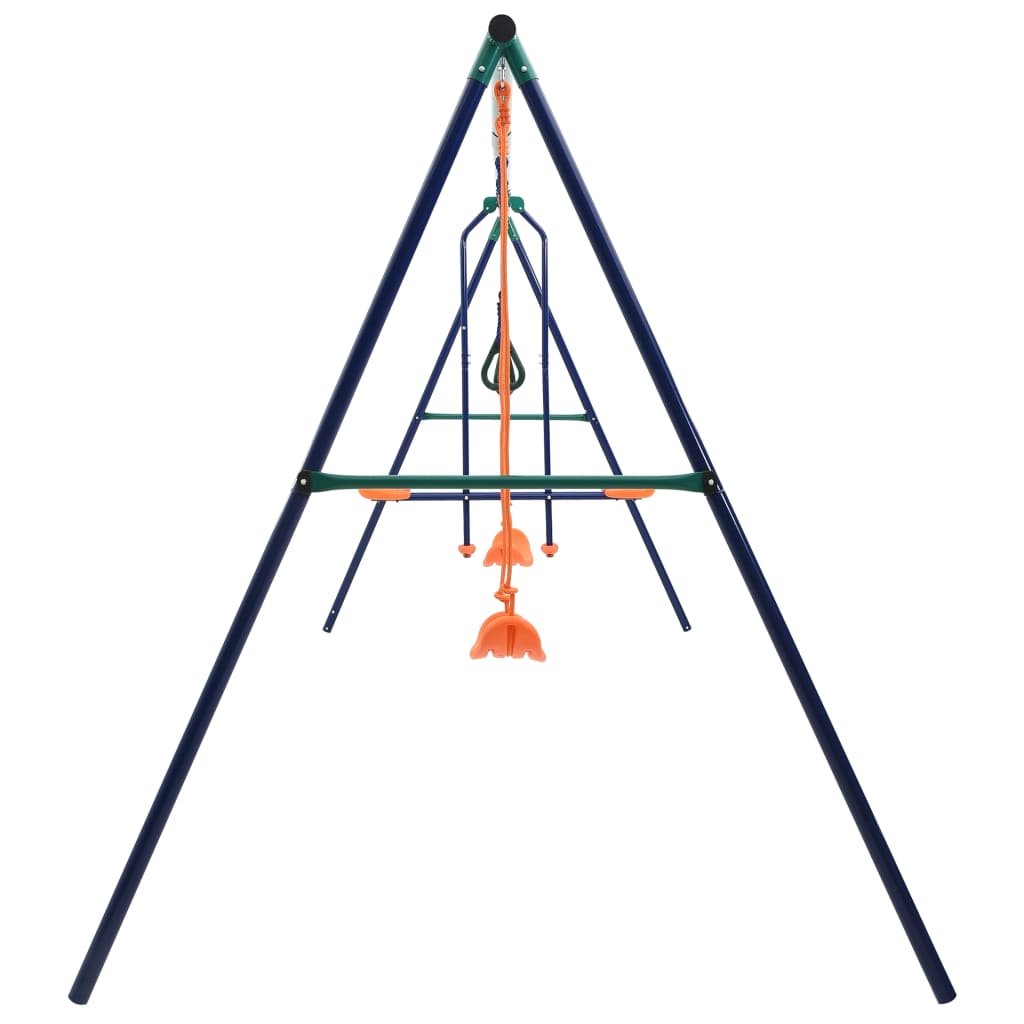 Swing Set with Gymnastic Rings and 4 Seats Steel- Swing Sets & Playsets - HomeShopIreland - Home Shop Ireland - Swing Sets & Playsets - Swing Set with Gymnastic Rings and 4 Seats Steel