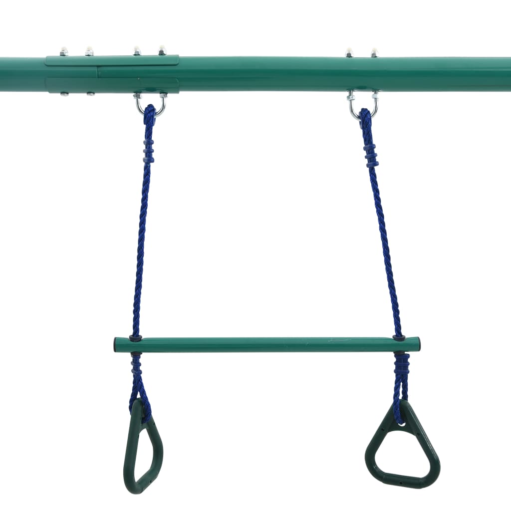 Swing Set with Gymnastic Rings and 4 Seats Steel- Swing Sets & Playsets - HomeShopIreland - Home Shop Ireland - Swing Sets & Playsets - Swing Set with Gymnastic Rings and 4 Seats Steel