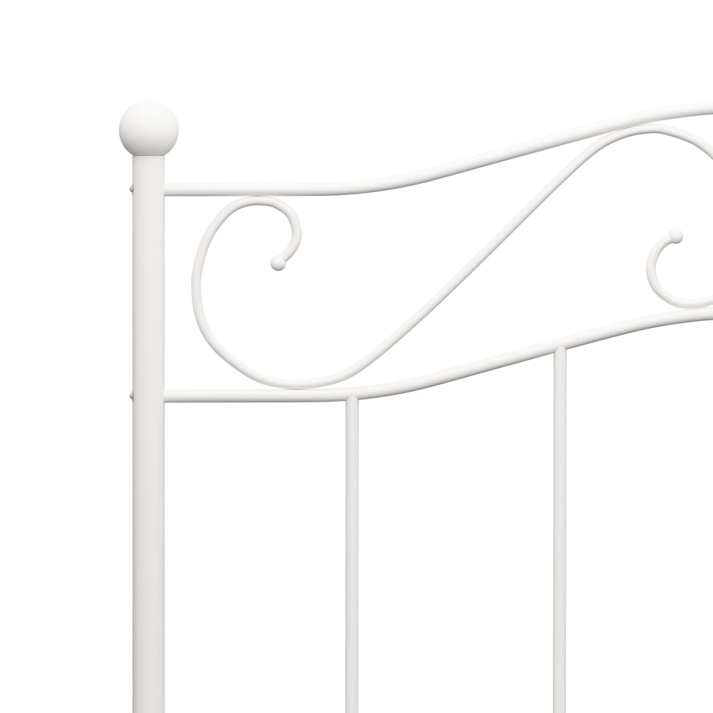Bed Frame White Metal 90x200 cm- Beds & Bed Frames - HomeShopIreland - Home Shop Ireland - Beds & Bed Frames - Bed Frame White Metal 90x200 cm