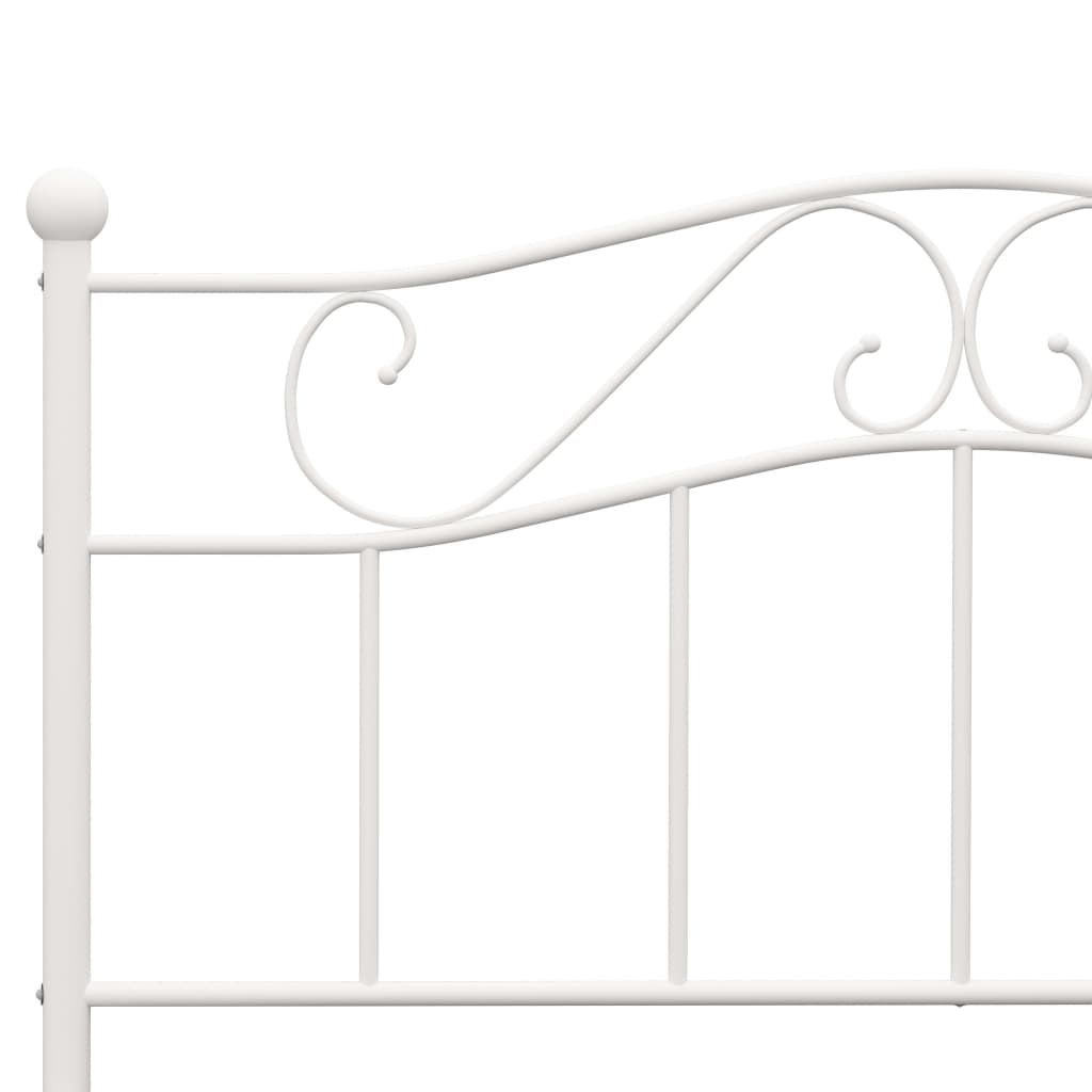 Bed Frame White Metal 120x200 cm- Beds & Bed Frames - HomeShopIreland - Home Shop Ireland - Beds & Bed Frames - Bed Frame White Metal 120x200 cm