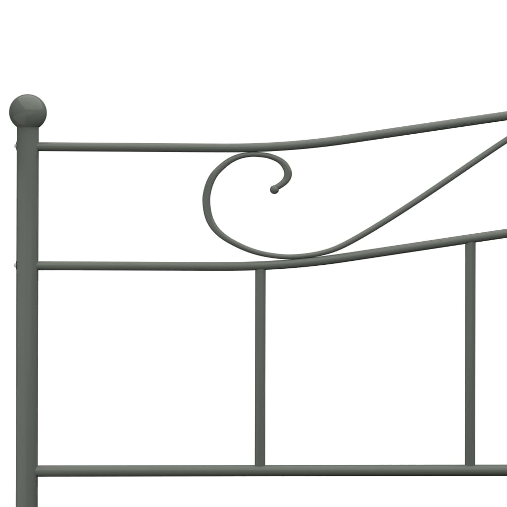 Bed Frame Grey Metal 180x200 cm- Beds & Bed Frames - HomeShopIreland - Home Shop Ireland - Beds & Bed Frames - Bed Frame Grey Metal 180x200 cm
