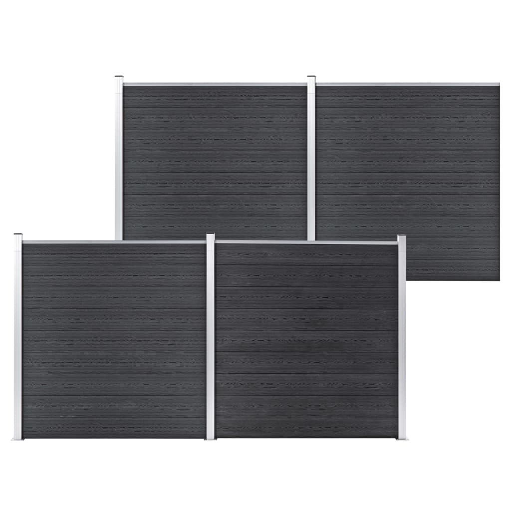 Garden Fence WPC 699x186 cm Grey- Fence Panels - HomeShopIreland - Home Shop Ireland - Fence Panels - Garden Fence WPC 699x186 cm Grey