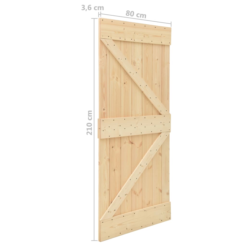Door 80x210 cm Solid Pine Wood- Doors - HomeShopIreland - Home Shop Ireland - Doors - Door 80x210 cm Solid Pine Wood