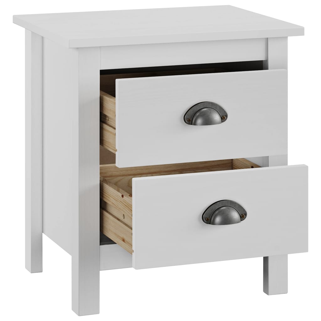 Bedside Cabinet Hill Range White 46x35x49.5 cm Solid Pine Wood- Bedside Tables - HomeShopIreland - Home Shop Ireland - Bedside Tables - Bedside Cabinet Hill Range White 46x35x49.5 cm Solid Pine Wood