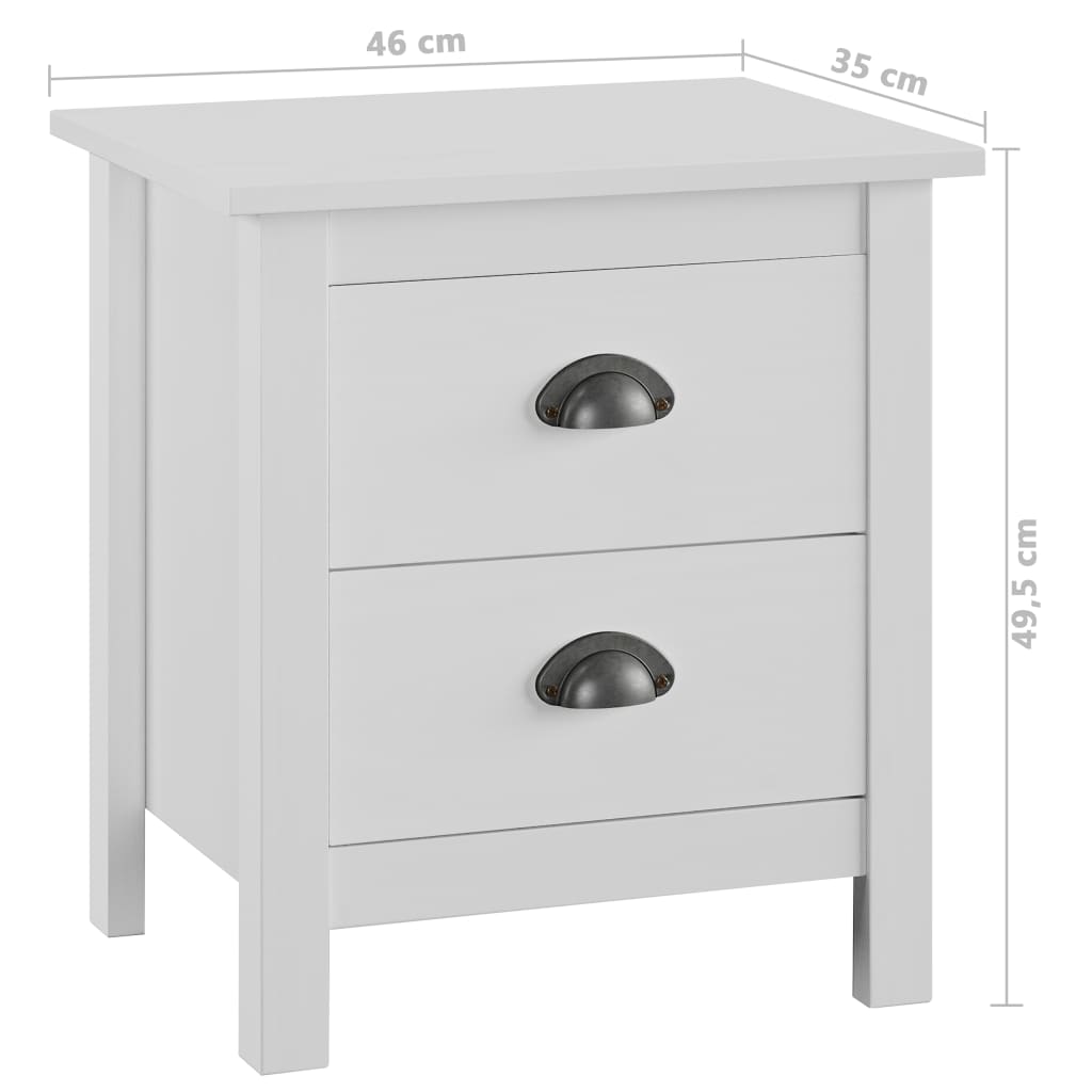 Bedside Cabinet Hill Range White 46x35x49.5 cm Solid Pine Wood- Bedside Tables - HomeShopIreland - Home Shop Ireland - Bedside Tables - Bedside Cabinet Hill Range White 46x35x49.5 cm Solid Pine Wood