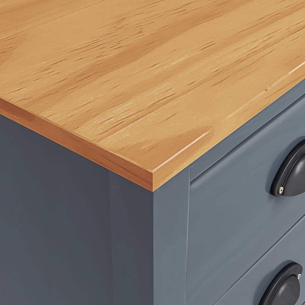 Bedside Cabinet "Hill Range" Grey 46x35x49.5 cm Solid Pine Wood- Bedside Tables - HomeShopIreland - Home Shop Ireland - Bedside Tables - Bedside Cabinet "Hill Range" Grey 46x35x49.5 cm Solid Pine Wood