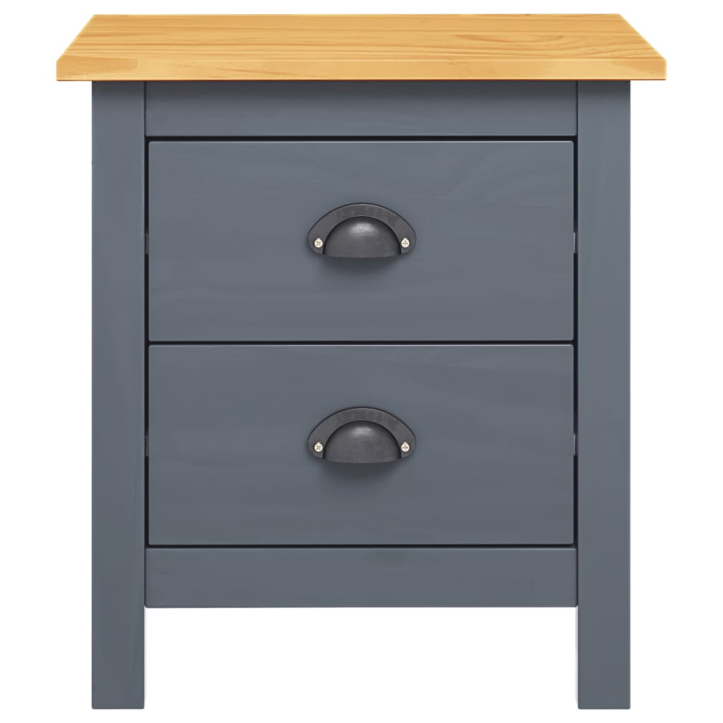 Bedside Cabinet "Hill Range" Grey 46x35x49.5 cm Solid Pine Wood- Bedside Tables - HomeShopIreland - Home Shop Ireland - Bedside Tables - Bedside Cabinet "Hill Range" Grey 46x35x49.5 cm Solid Pine Wood
