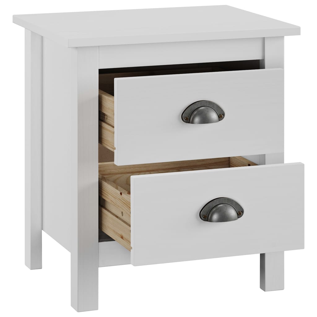 Bedside Cabinet Hill Range 2 pcs White 46x35x49.5 cm Solid Pine Wood- Bedside Tables - HomeShopIreland - Home Shop Ireland - Bedside Tables - Bedside Cabinet Hill Range 2 pcs White 46x35x49.5 cm Solid Pine Wood