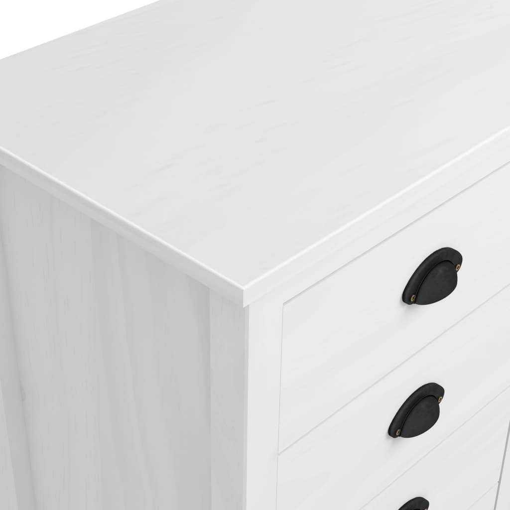 Sideboard Hill Range White 130x40x80 cm Solid Pine Wood- Buffets & Sideboards - HomeShopIreland - Home Shop Ireland - Buffets & Sideboards - Sideboard Hill Range White 130x40x80 cm Solid Pine Wood