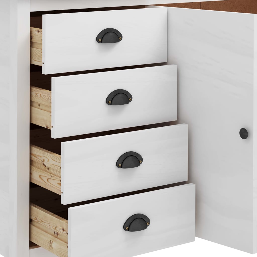 Sideboard Hill Range White 130x40x80 cm Solid Pine Wood- Buffets & Sideboards - HomeShopIreland - Home Shop Ireland - Buffets & Sideboards - Sideboard Hill Range White 130x40x80 cm Solid Pine Wood