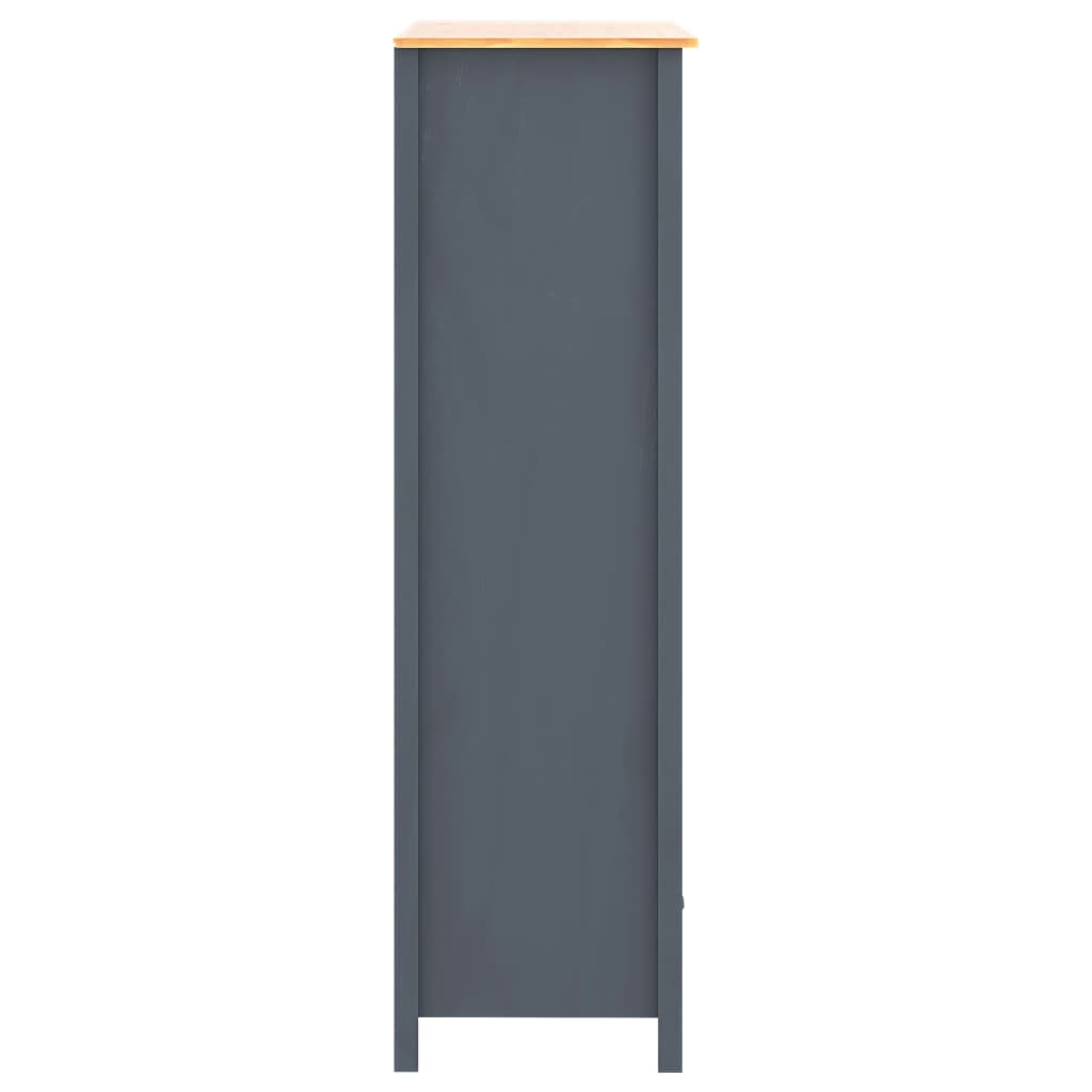 2-Door Wardrobe "Hill Range" Grey 89x50x170 cm Solid Pine Wood- Cupboards & Wardrobes - HomeShopIreland - Home Shop Ireland - Cupboards & Wardrobes - 2-Door Wardrobe "Hill Range" Grey 89x50x170 cm Solid Pine Wood