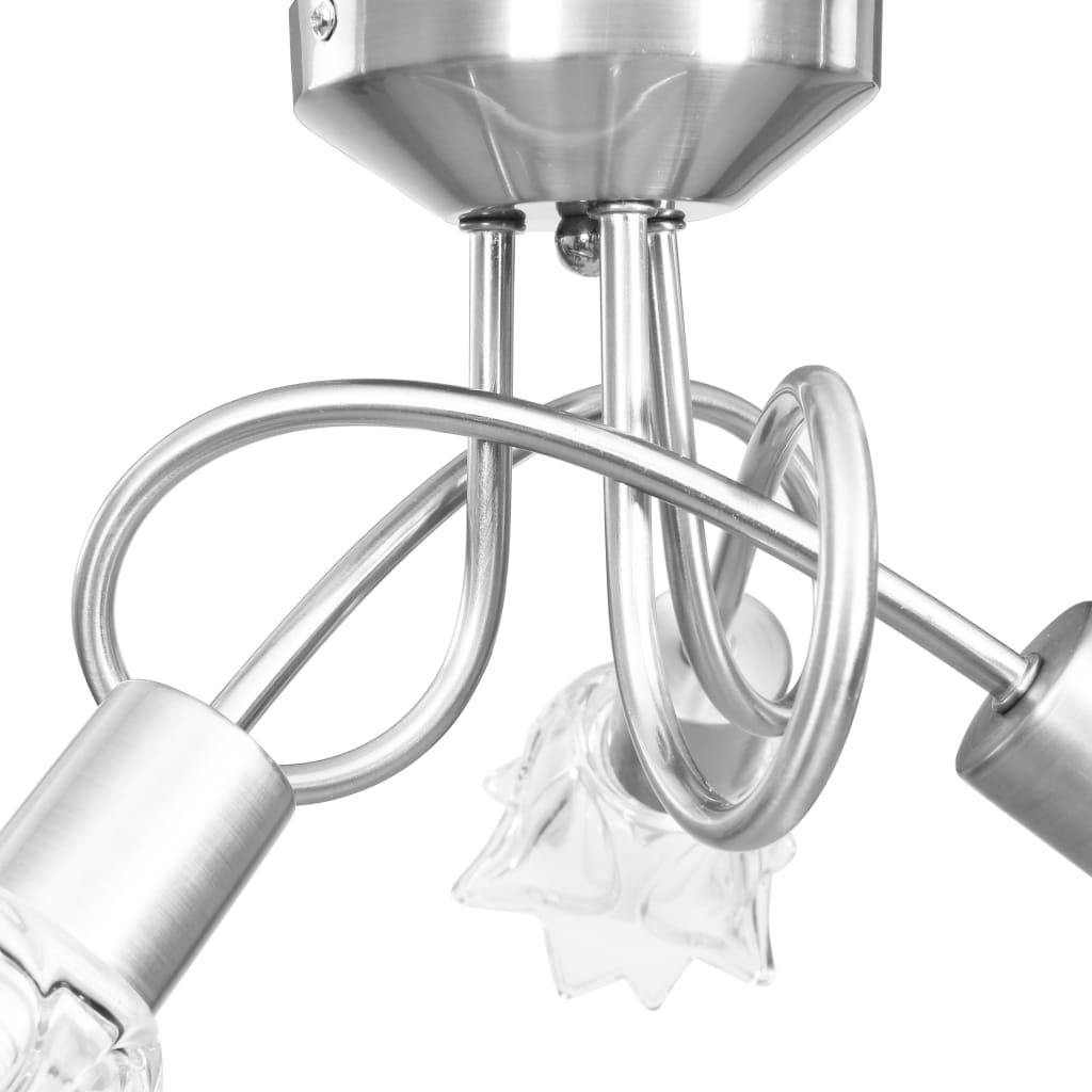 Ceiling Lamp with Transparent Glass Shades for 3 E14 Bulbs Tulip- Ceiling Light Fixtures - HomeShopIreland - Home Shop Ireland - Ceiling Light Fixtures - Ceiling Lamp with Transparent Glass Shades for 3 E14 Bulbs Tulip