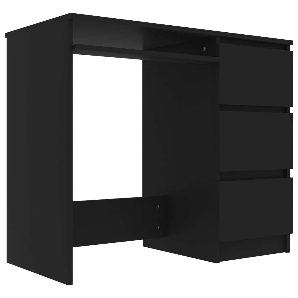 Desk Black 90x45x76 cm Chipboard- Desks - HomeShopIreland - Home Shop Ireland - Desks - Desk Black 90x45x76 cm Chipboard