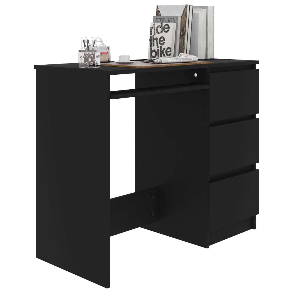 Desk Black 90x45x76 cm Chipboard- Desks - HomeShopIreland - Home Shop Ireland - Desks - Desk Black 90x45x76 cm Chipboard