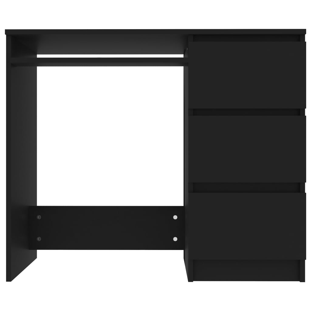 Desk Black 90x45x76 cm Chipboard- Desks - HomeShopIreland - Home Shop Ireland - Desks - Desk Black 90x45x76 cm Chipboard