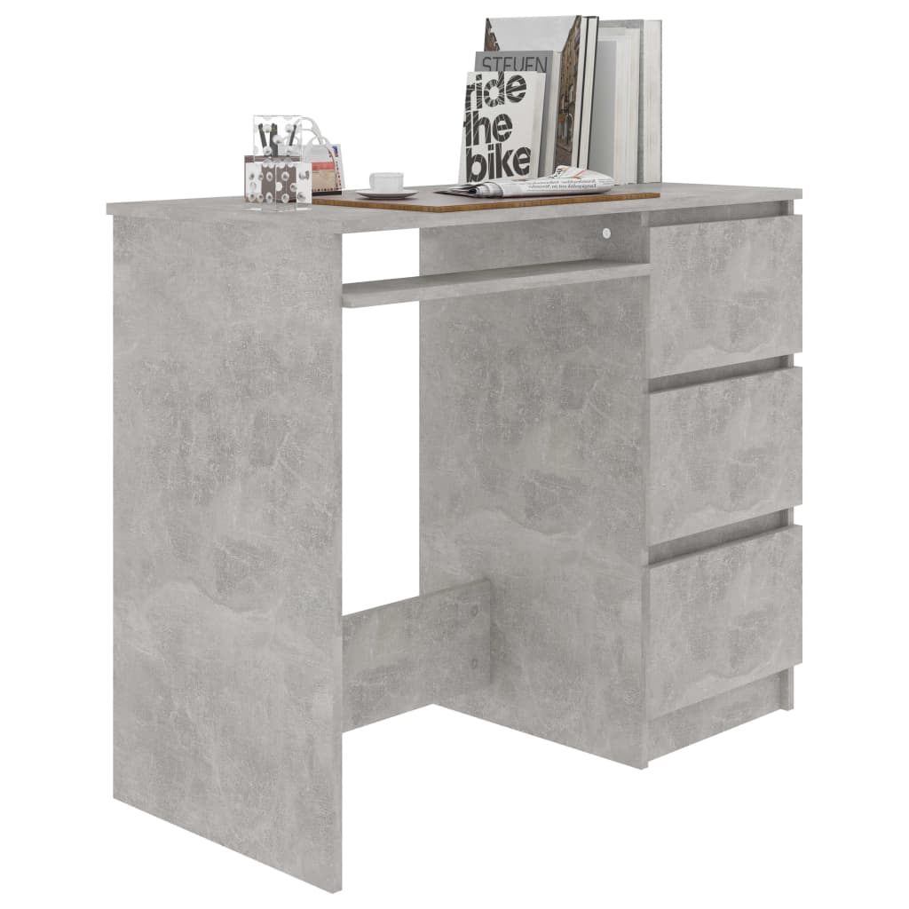 Desk Concrete Grey 90x45x76 cm Chipboard- Desks - HomeShopIreland - Home Shop Ireland - Desks - Desk Concrete Grey 90x45x76 cm Chipboard