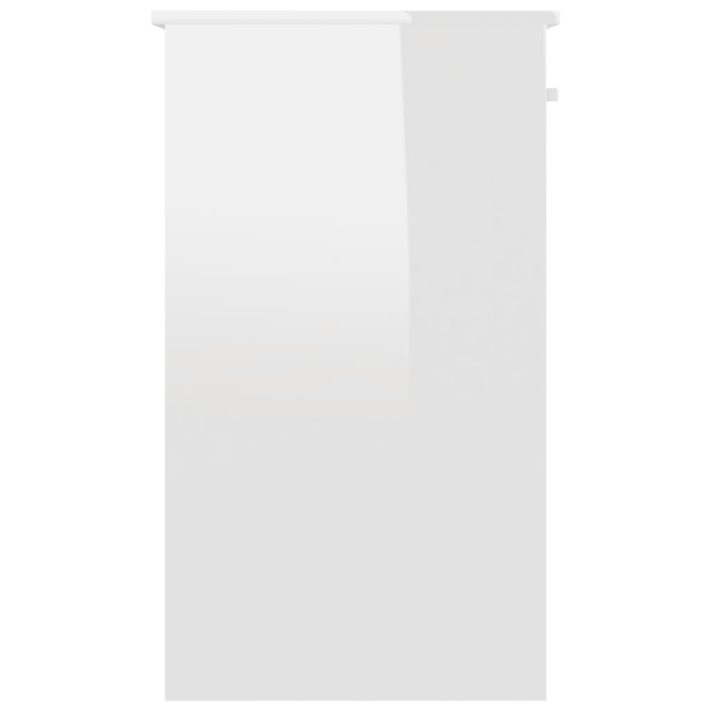 Desk High Gloss White 90x45x76 cm Chipboard- Desks - HomeShopIreland - Home Shop Ireland - Desks - Desk High Gloss White 90x45x76 cm Chipboard