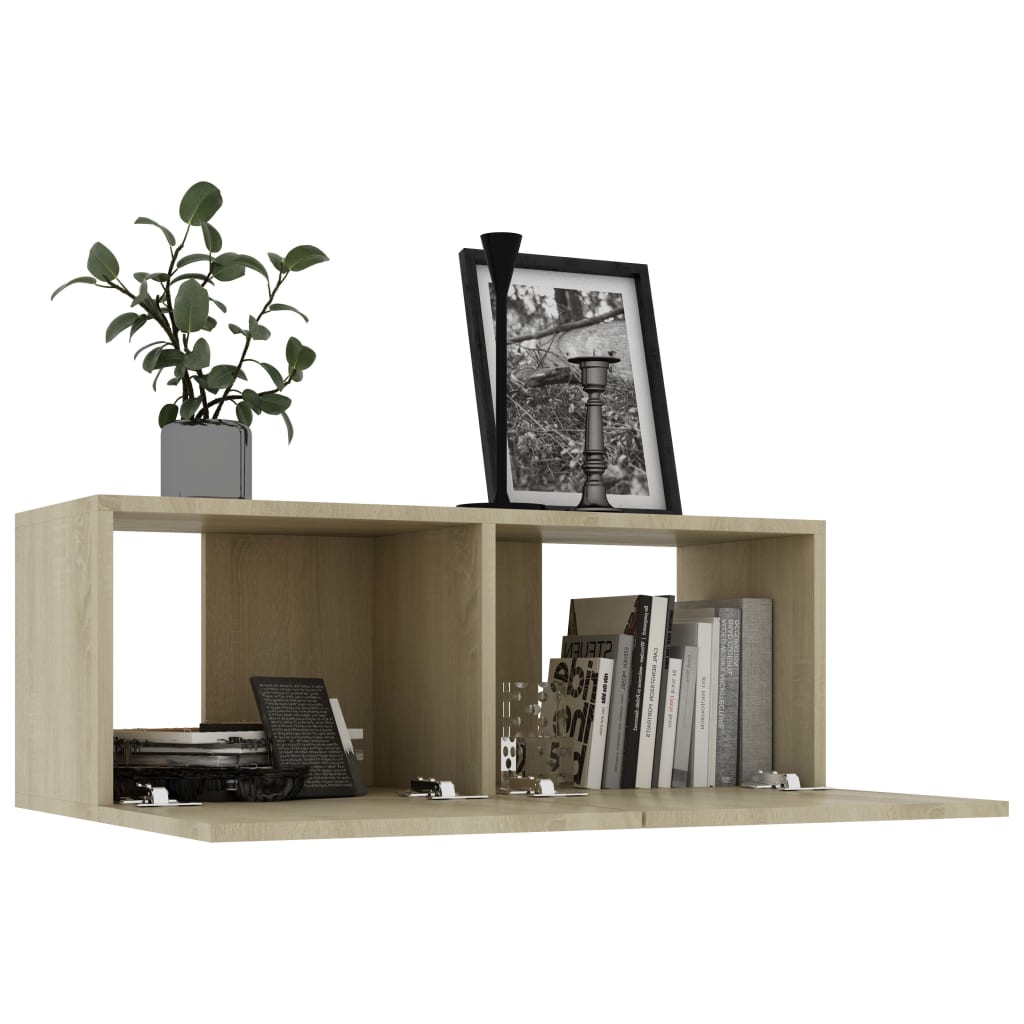 TV Cabinet Sonoma Oak 80x30x30 cm Chipboard- Entertainment Centres & TV Stands - HomeShopIreland - Home Shop Ireland - Entertainment Centres & TV Stands - TV Cabinet Sonoma Oak 80x30x30 cm Chipboard