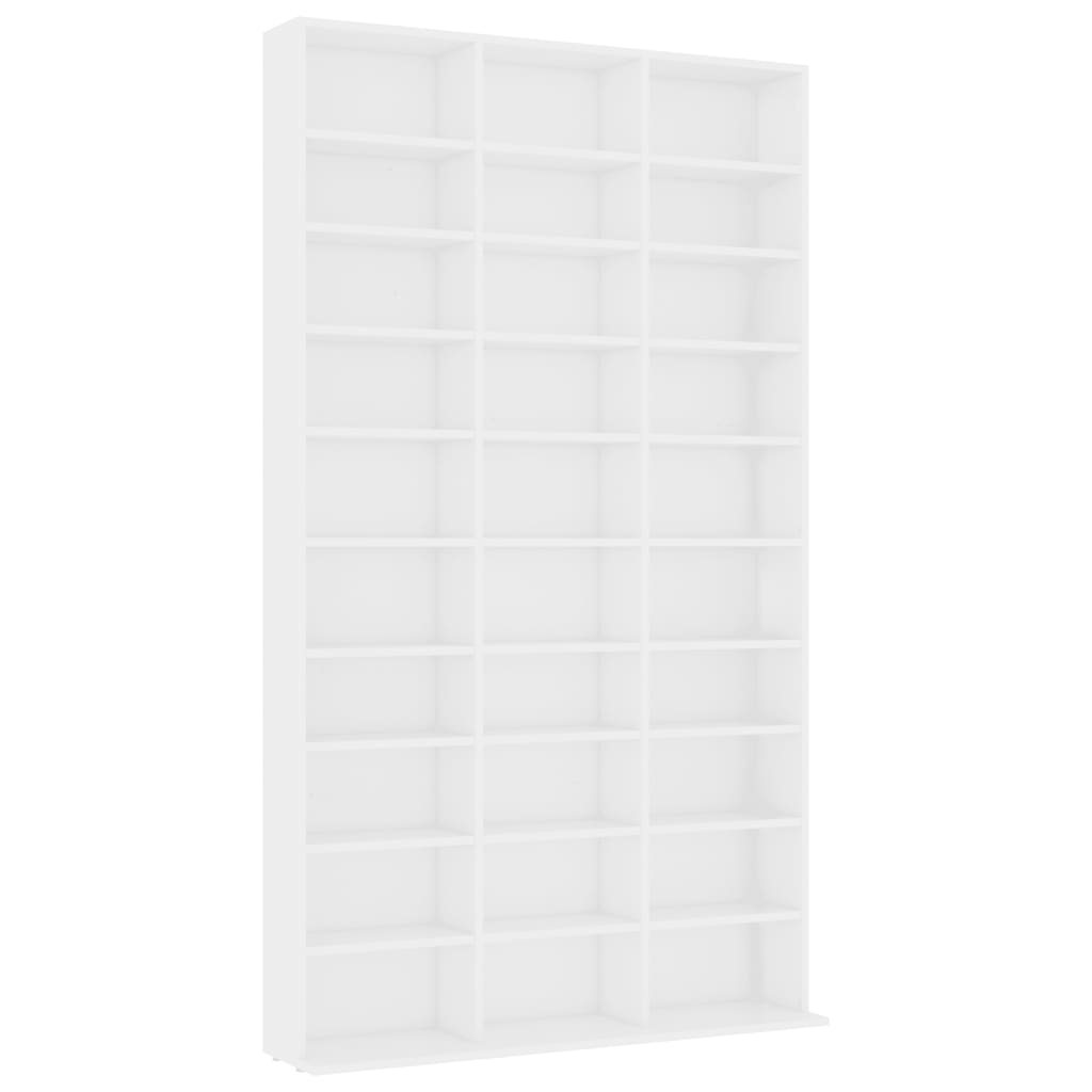 CD Cabinet White 102x23x177.5 cm Chipboard- Media Storage Cabinets & Racks - HomeShopIreland - Home Shop Ireland - Media Storage Cabinets & Racks - CD Cabinet White 102x23x177.5 cm Chipboard