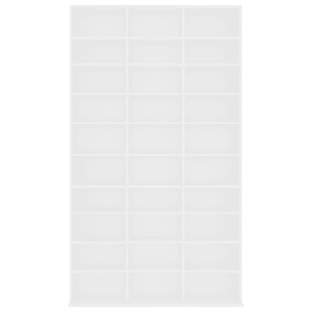 CD Cabinet White 102x23x177.5 cm Chipboard- Media Storage Cabinets & Racks - HomeShopIreland - Home Shop Ireland - Media Storage Cabinets & Racks - CD Cabinet White 102x23x177.5 cm Chipboard