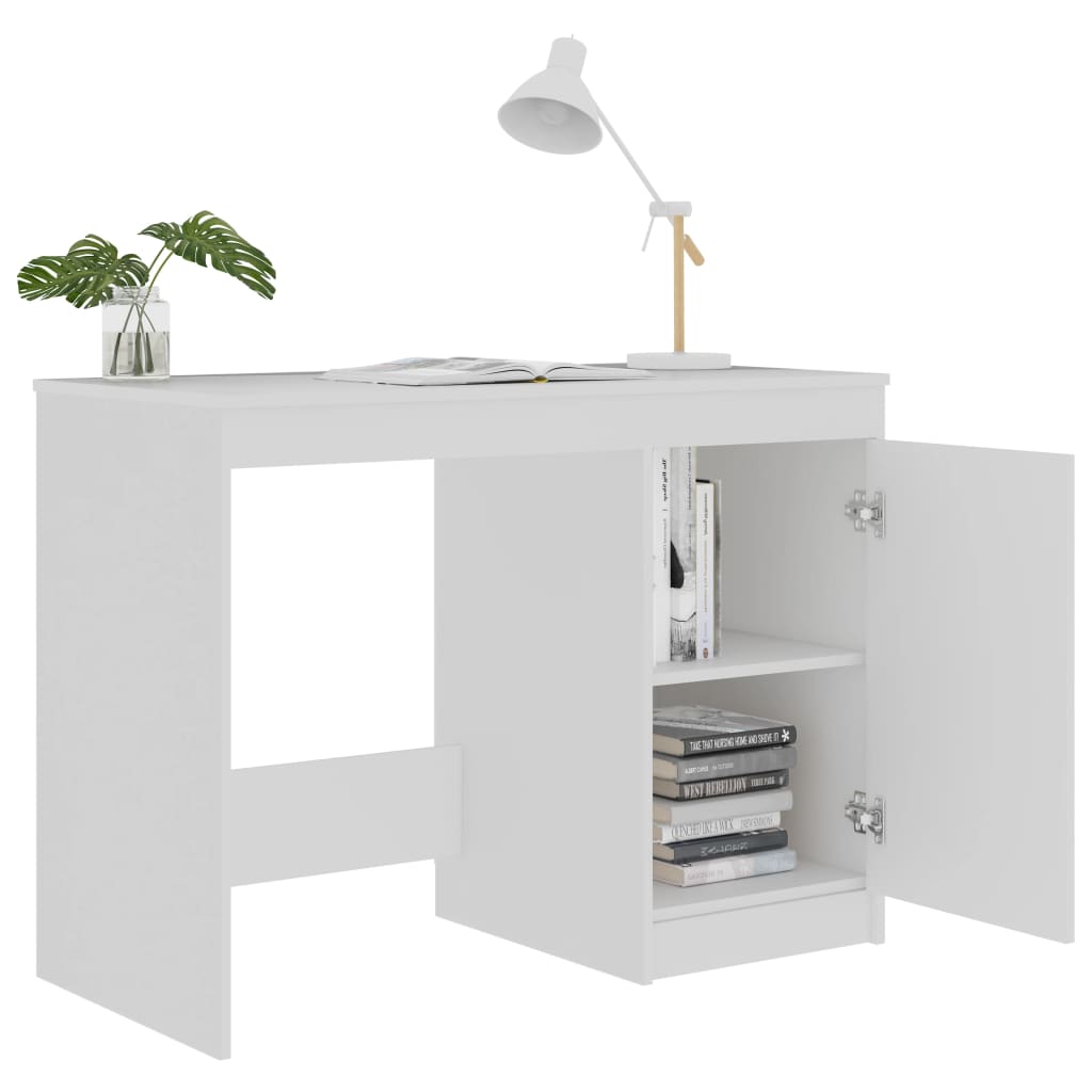 Desk White 100x50x76 cm Chipboard- Desks - HomeShopIreland - Home Shop Ireland - Desks - Desk White 100x50x76 cm Chipboard