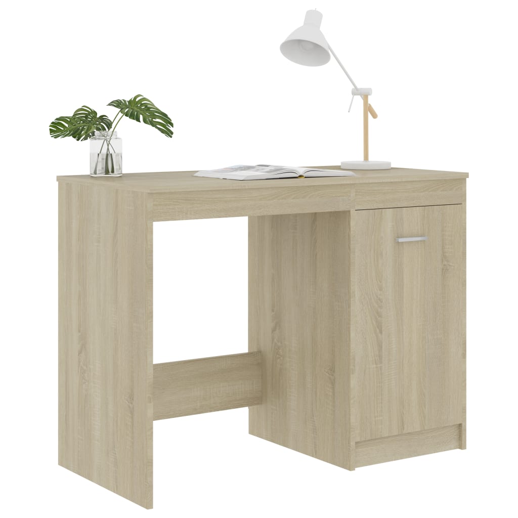 Desk Sonoma Oak 100x50x76 cm Chipboard- Desks - HomeShopIreland - Home Shop Ireland - Desks - Desk Sonoma Oak 100x50x76 cm Chipboard