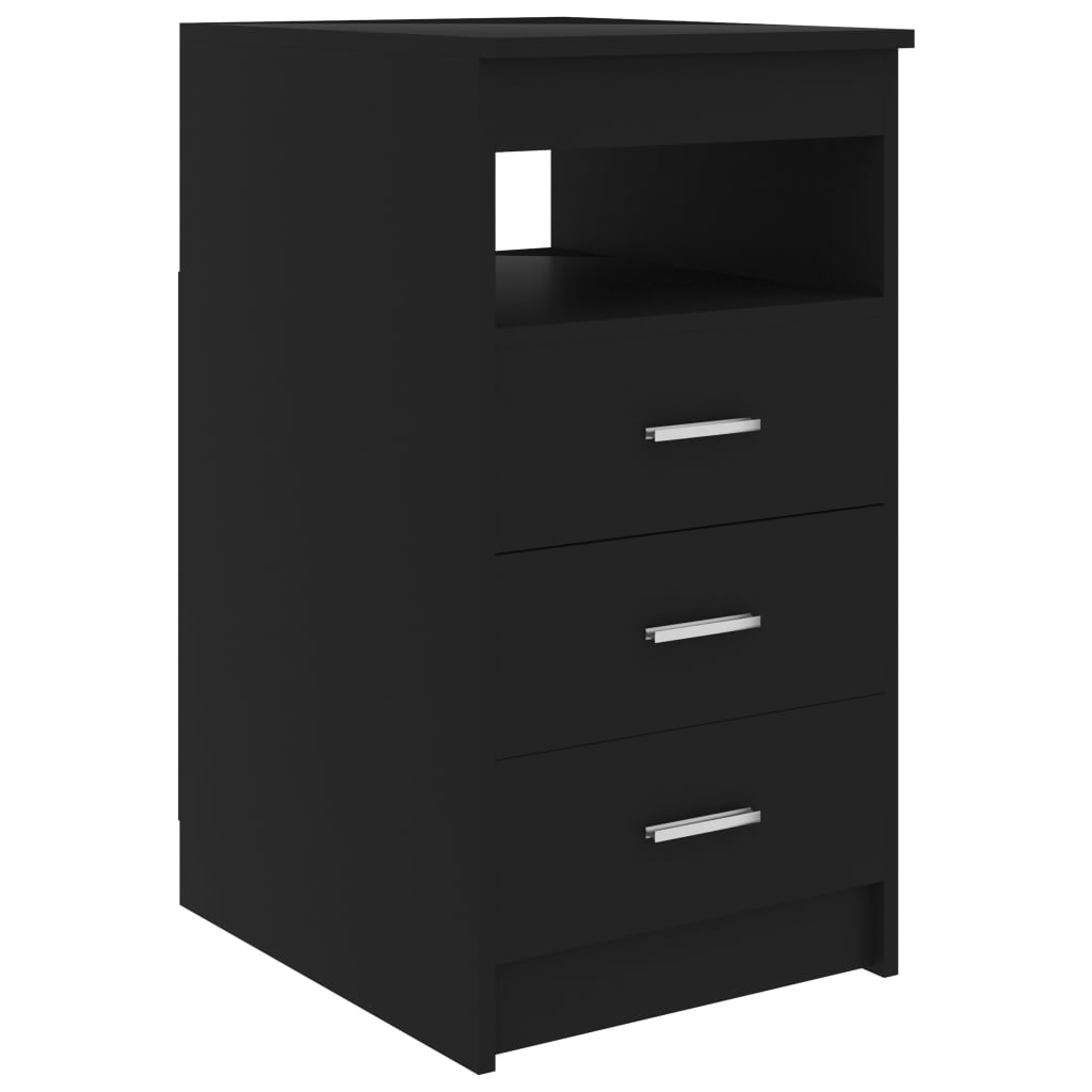 Drawer Cabinet Black 40x50x76 cm Chipboard- Storage Cabinets & Lockers - HomeShopIreland - Home Shop Ireland - Storage Cabinets & Lockers - Drawer Cabinet Black 40x50x76 cm Chipboard