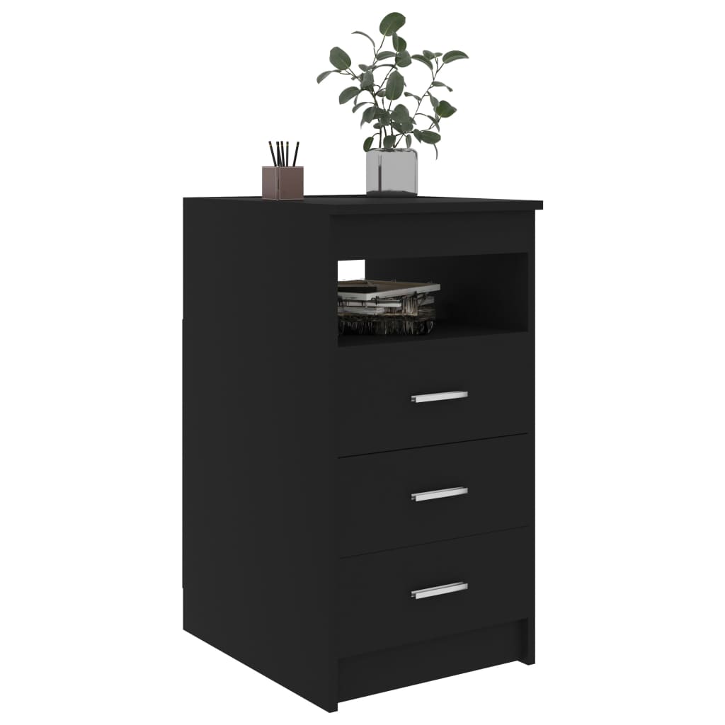 Drawer Cabinet Black 40x50x76 cm Chipboard- Storage Cabinets & Lockers - HomeShopIreland - Home Shop Ireland - Storage Cabinets & Lockers - Drawer Cabinet Black 40x50x76 cm Chipboard