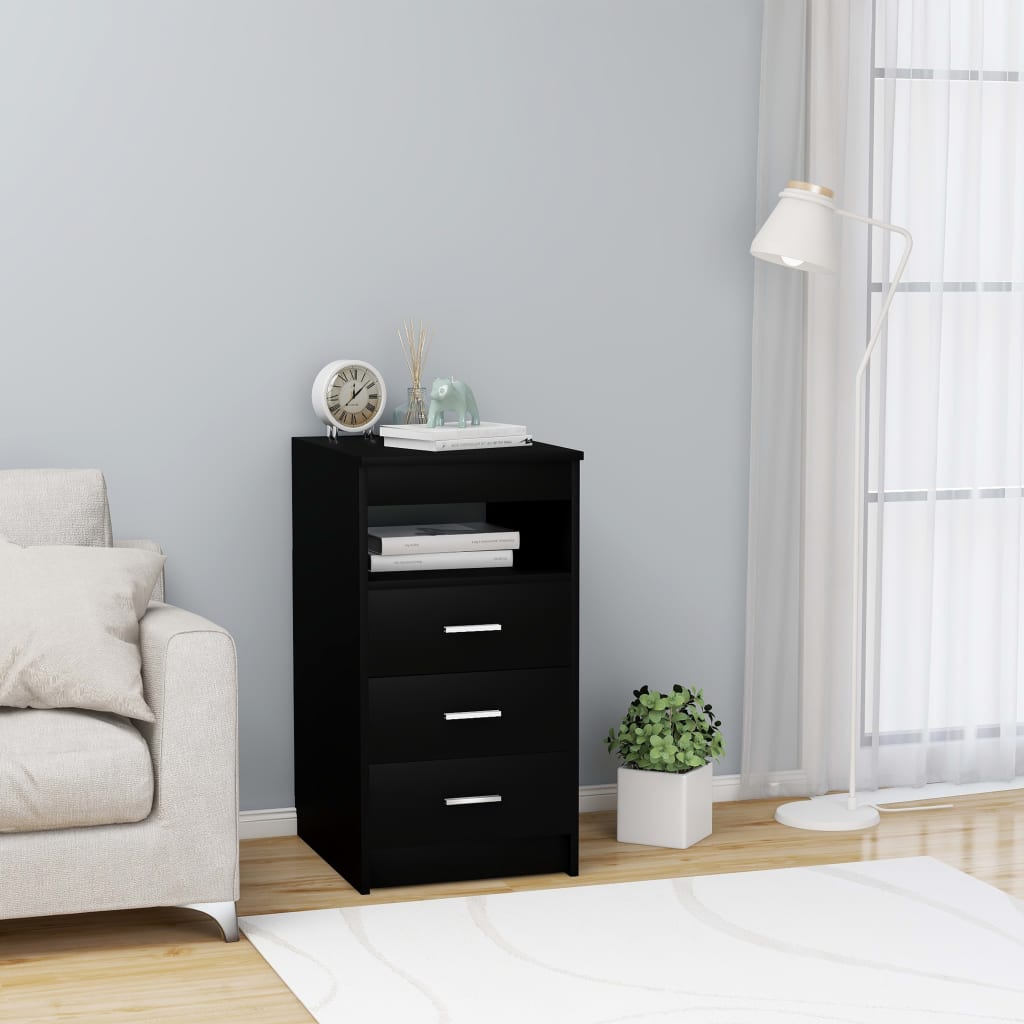 Drawer Cabinet Black 40x50x76 cm Chipboard- Storage Cabinets & Lockers - HomeShopIreland - Home Shop Ireland - Storage Cabinets & Lockers - Drawer Cabinet Black 40x50x76 cm Chipboard