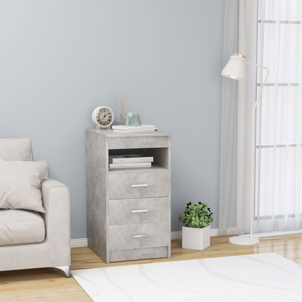 Drawer Cabinet Concrete Grey 40x50x76 cm Chipboard- Storage Cabinets & Lockers - HomeShopIreland - Home Shop Ireland - Storage Cabinets & Lockers - Drawer Cabinet Concrete Grey 40x50x76 cm Chipboard